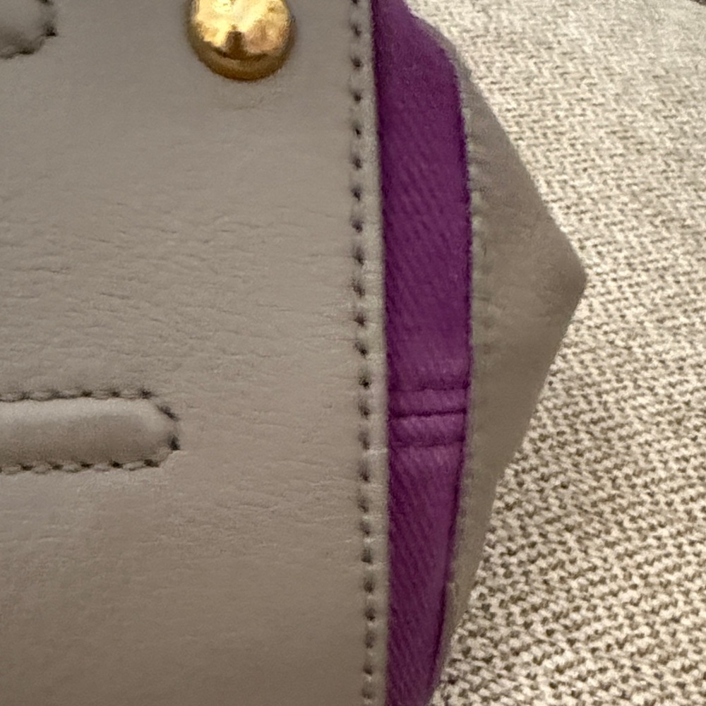 YSL Muse Two Top handle bag. Gray and Purple - Picture 5 of 12
